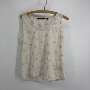MaisonScotch embroidered flowy tank small